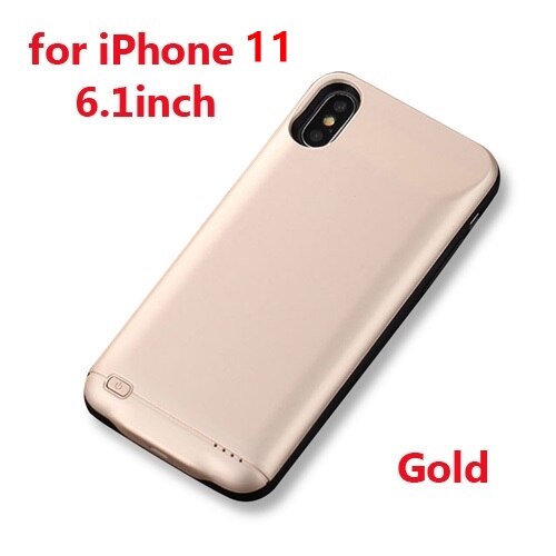 Hot 10000mAh ładowarka Case dla iphone 6 6s 7 8 Plus Power Bank etui do ładowania dla iphone 11 Pro XS Max 6s power bank Case: 11 Gold