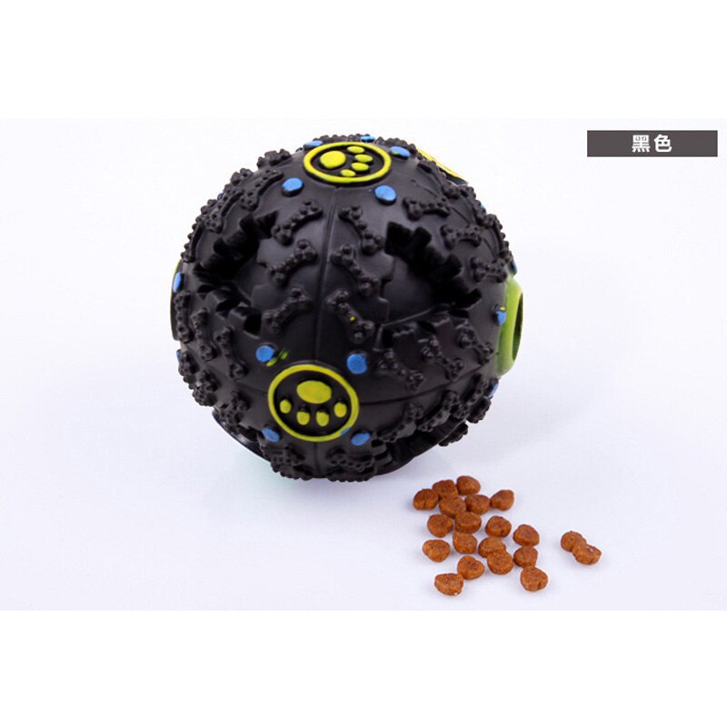 Color snack ball pet toy dog grinding teeth rubber nibbling toy dog toy: Black / M
