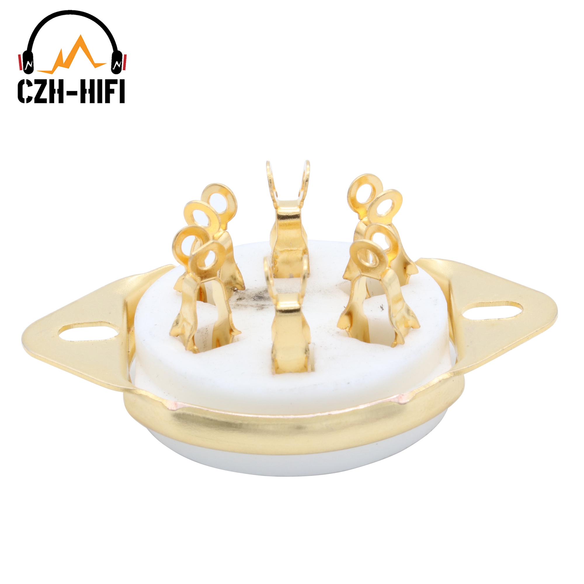 6pin U6A Rohr Buchse Keramik Ventil Basis Power Lampe Jack Für 2A5 6C6 6D6 KR43 KR49 VT57 VT58 Chassis Bottom Mount DIY HiFi