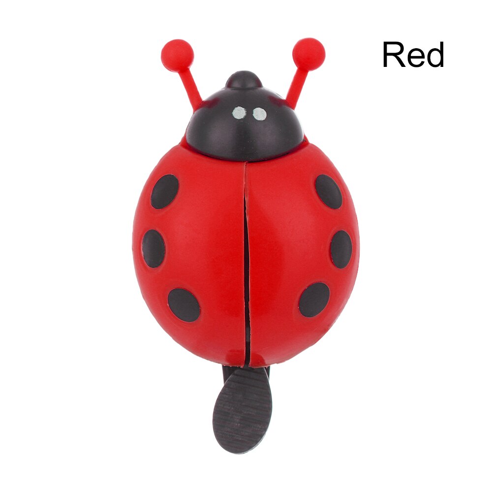 Kids Boys Girls Lovely Ladybug Plastic Bicycle Bell Beetle Bike Handlebar Alarm Ring Safety Warning Horn Cycling Accessories: red