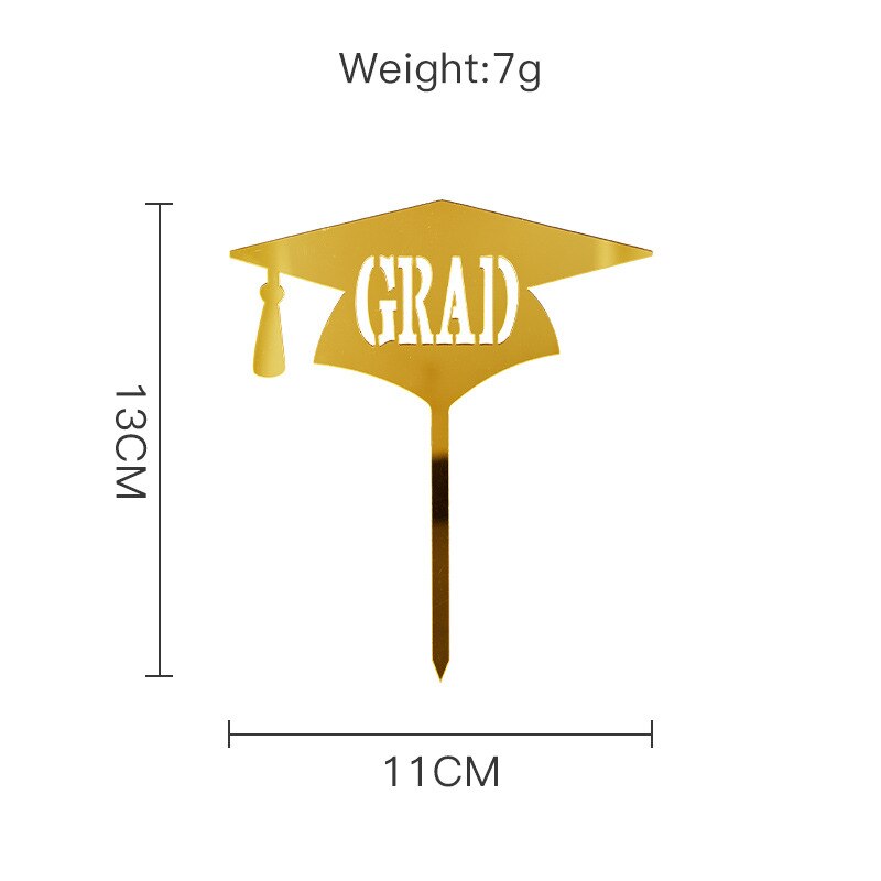 Gold Congratulations You Did It Grad Cake Topper Graduation Celebration Cake Decoration Party Supplies Baking Accessories: 1802