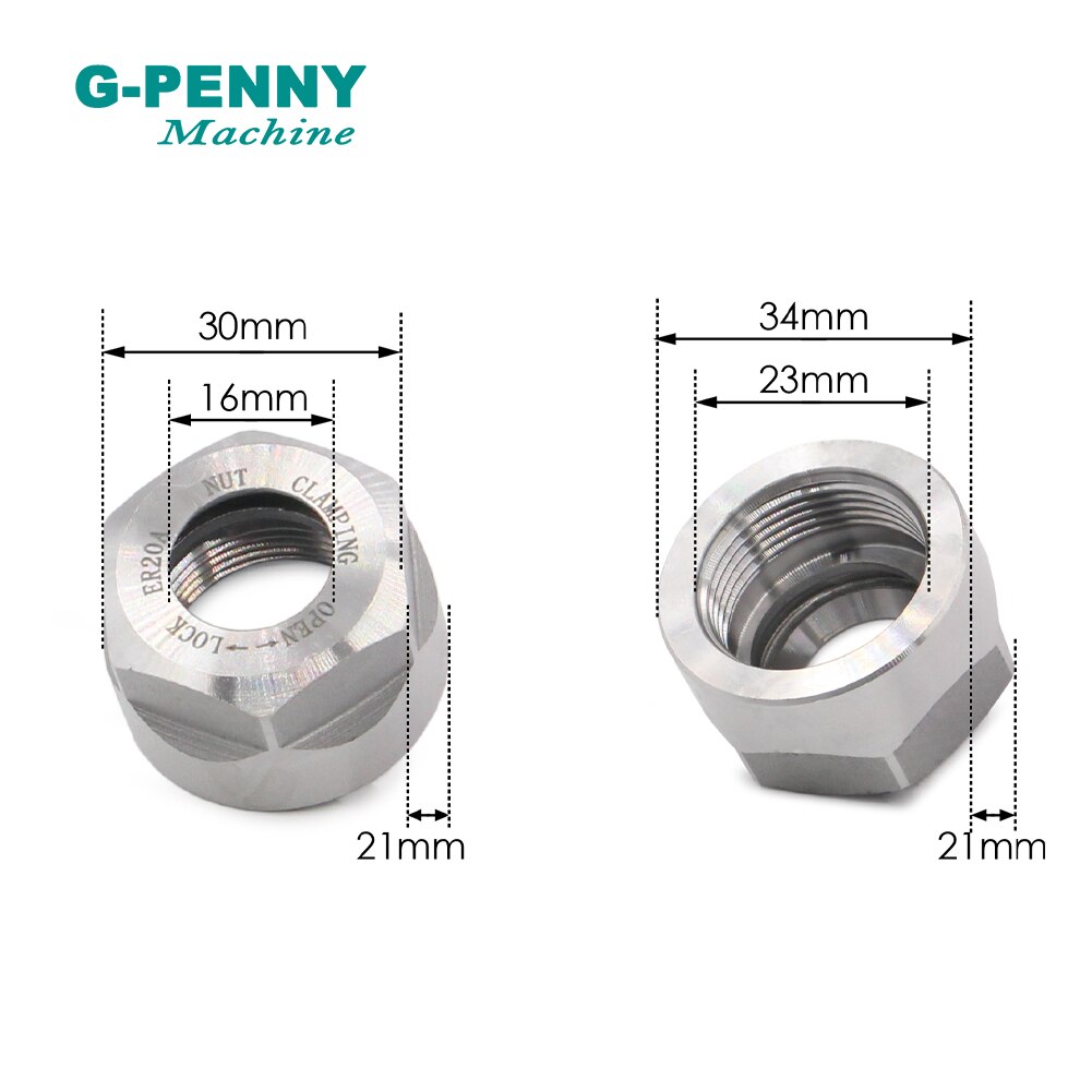 Cnc Spindel Motor ER20 Collet Moer Collet Spanmoer Er Houder Spindel Spantang Collet Moer Vastklemmen Evenwichtige Moer