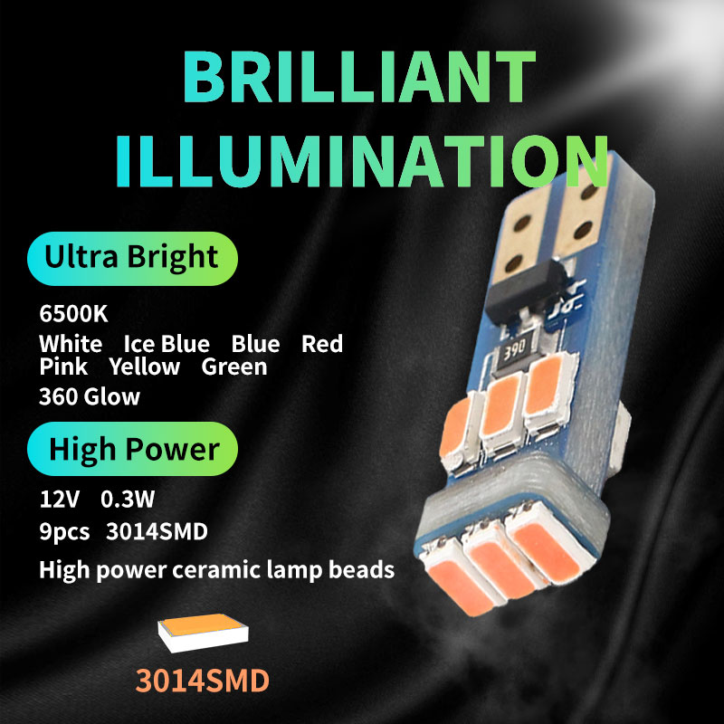 10 Uds T5 W3W W1.2W 70 73 74 bombillas LED superbrillantes indicador de advertencia de coche luz de grupo de instrumentos lámparas de calibre de tablero automático