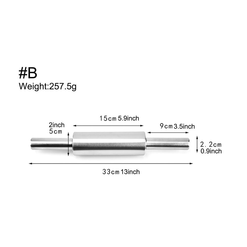 Stainless Steel Christmas Rolling Pin Pastry Pizza Fondant Bakers Roller Metal Kitchen Tool for Baking Dough Pizza Pie Cookies: B