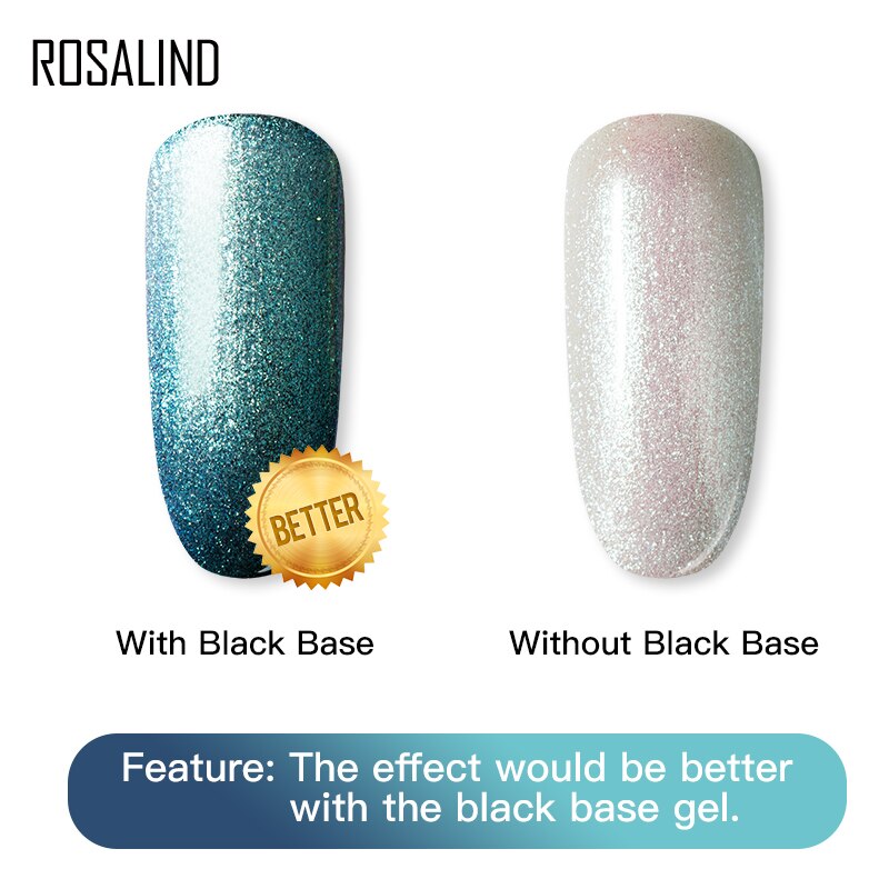 Rosalind gel neglelak phantom kamæleon alt til manicure dekoration base top til negle uv led lampe hybrid lakker