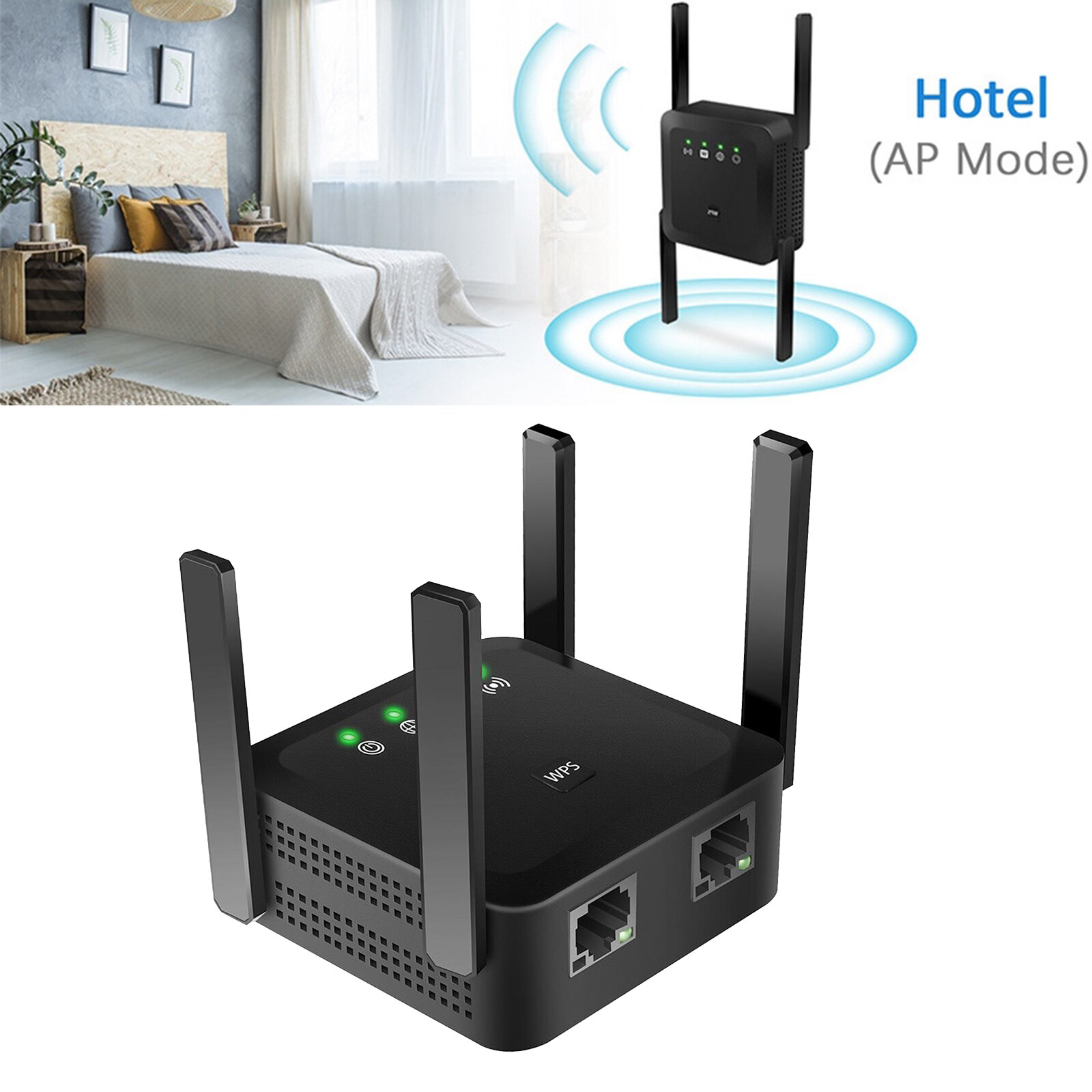 Amplificatore di segnale Extender ripetitore Router Wifi Wireless 1200 e 5Ghz 2.4 Mbps US