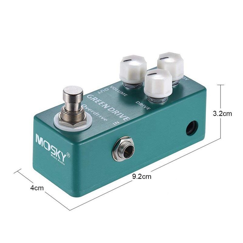 Mosky Groene Drive Overdrive Gitaar Effect Pedaal True Bypass Classic Blues/Rock Mini Enkele Gitaar Pedaal Gitaar Onderdelen Overdrive