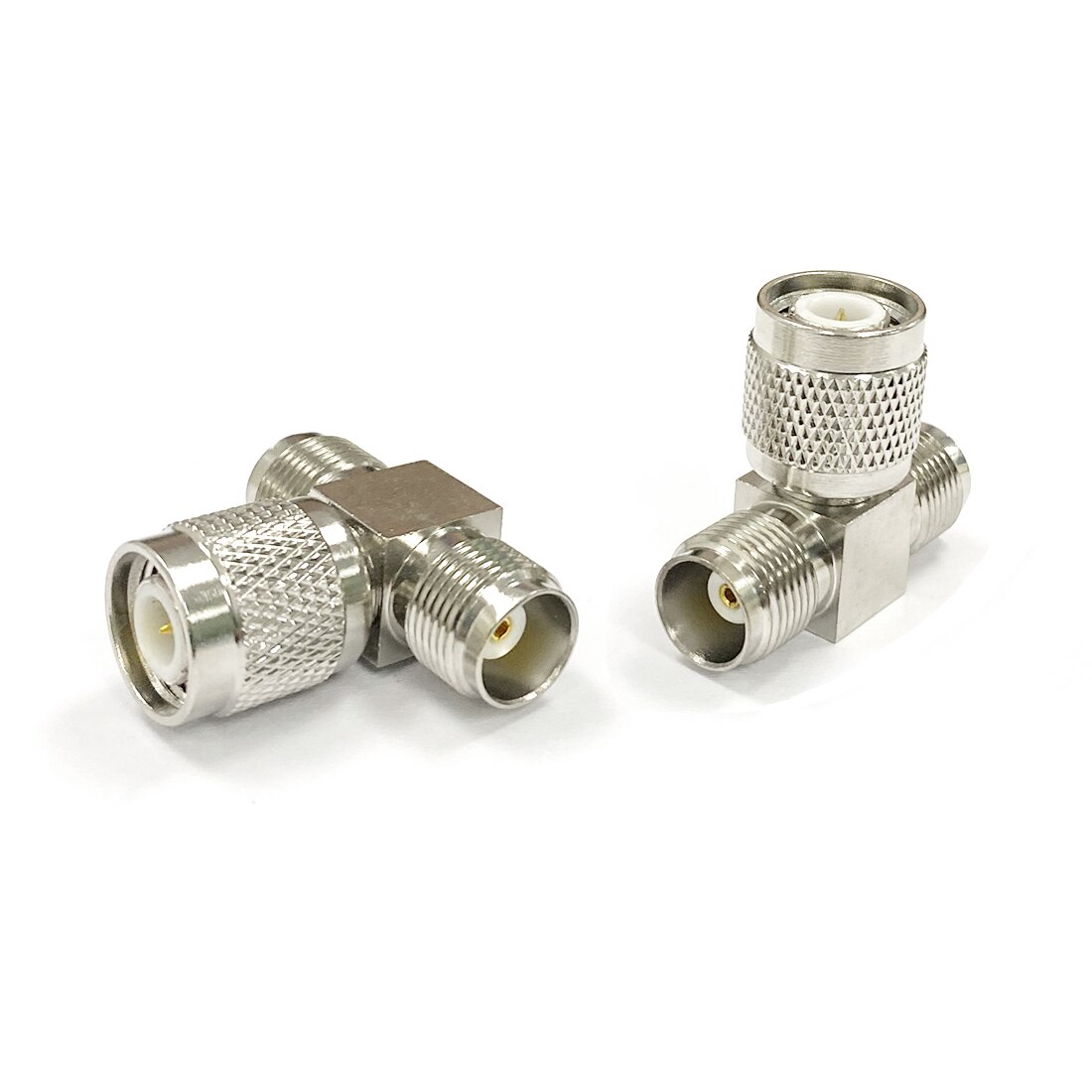 1pc NEUE TNC Stecker auf 2 * TNC Weibliche Jack T Typ Splitter RF koax Adapter Konverter Gerade vernickelt
