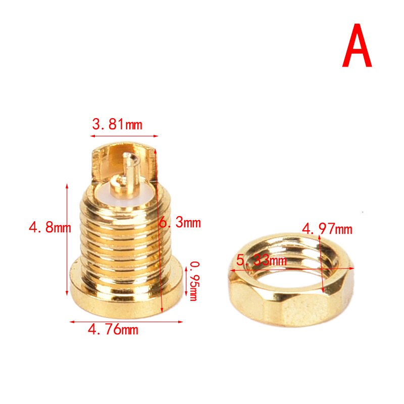 MMCX Weibliche Kupfer Jack Lot Draht Stecker PCB montieren Stift IE800 DIY Audio- Stecker Adapter Anschlüsse