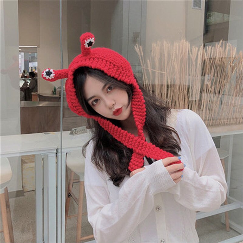 22 farben Frosch Hütte Mützen Gestrickte Winter Hütte Solide Hüfte-hüpfen Skullies Hütte Kappe Zubehör Warme Winter SchöNe weihnachten M026: M026-16