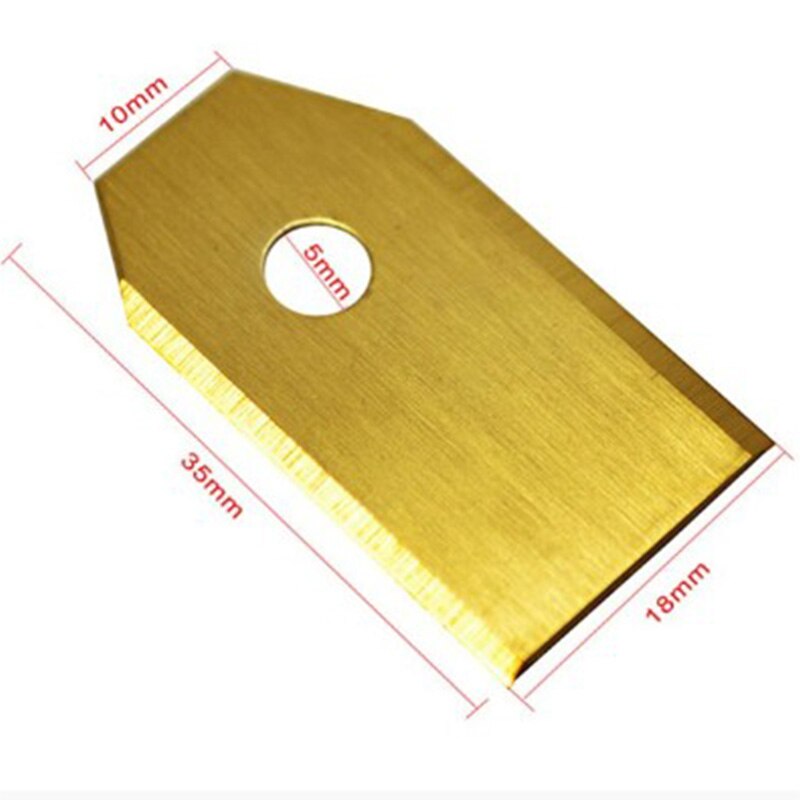 HLZS-0.75MM Titanium Coated Stainless Steel Lawn Mower Blade Replacement + Screw Parts for Husqvarna Automower 100Pcs