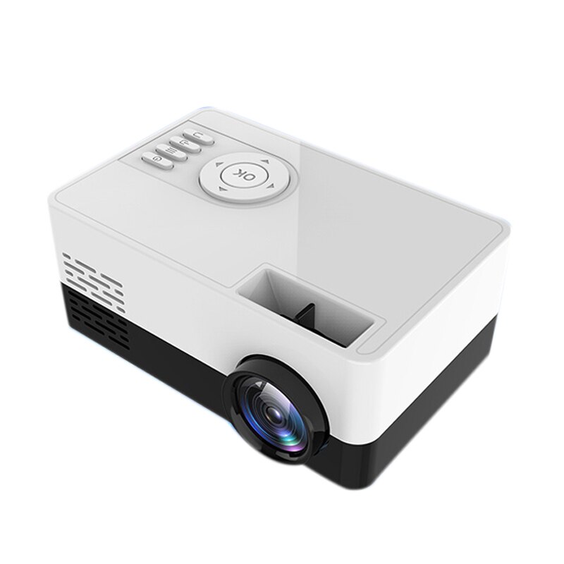 Portable J15 Mini Projector 1080P USB Mini Home Projector Mini Pocket Beamer Support 1080P AV USB SD Card(US Plug)