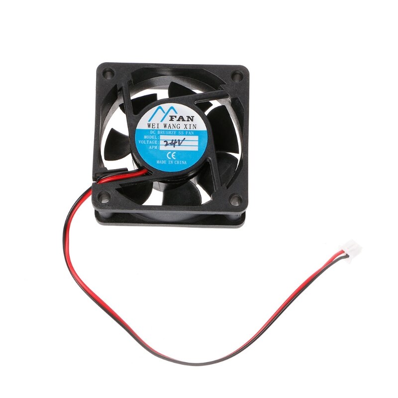60mm×60mm×25mm DC 12V 24V 2-Pin Cooler Brushless PC CPU Case Cooling Fan 6025