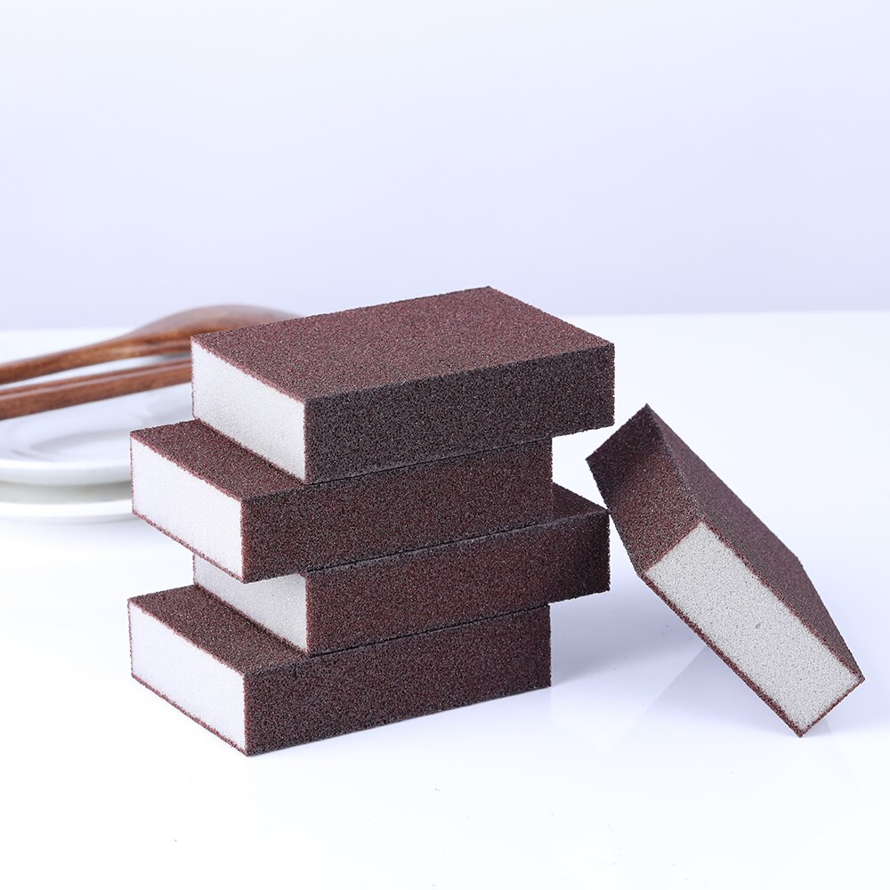1/4pcs Home Cleaning Sponge Portable Dishwashing Scouring Sponge Tools Emery Magic Sponge For Washing Cleaner Kitchen