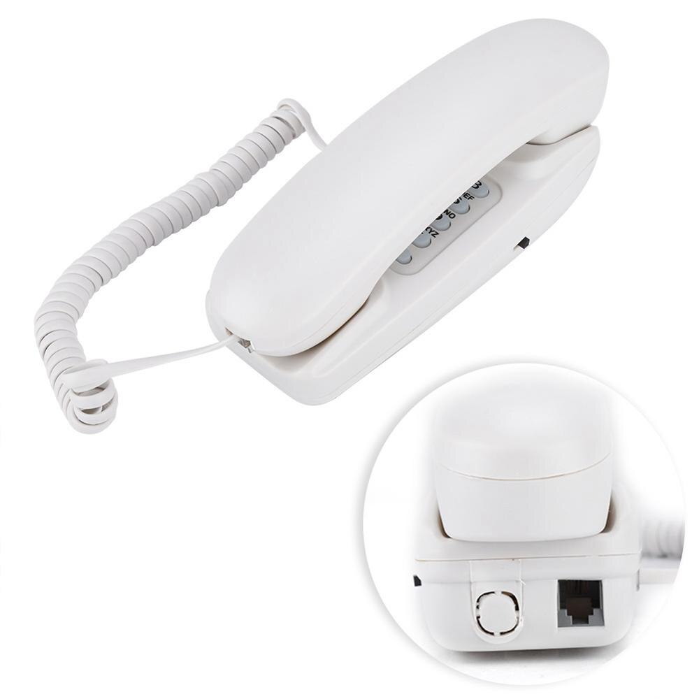 Landline Phone Desk Wall Mount Telephone Telefone sem fio telefono inalambrico de casa Big Digital Button telefone fixo 3 Color: white