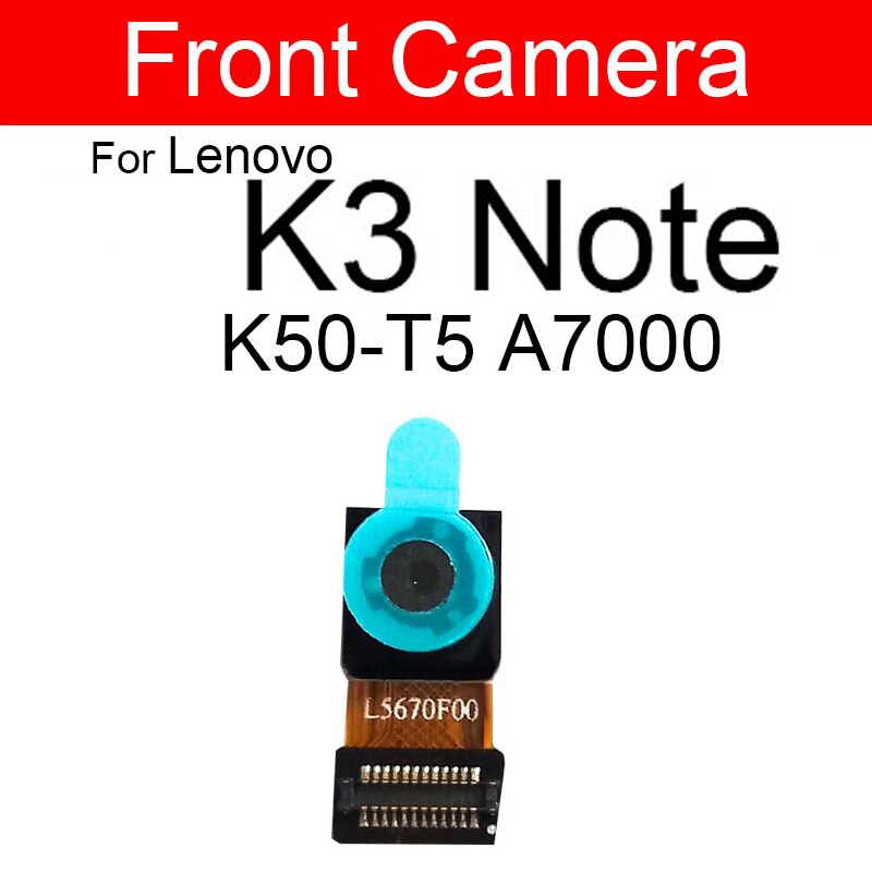 Anteriore ottavino e Posteriore Posteriore Cavo Della Flessione Della Macchina Fotografica per Lenovo K5 K6 K3 Nota A700 K50-T5 K5 Più K6 di Alimentazione k52t38 K53a48 K33a42 k33a48 Parti: K3 Note davanti telecamera