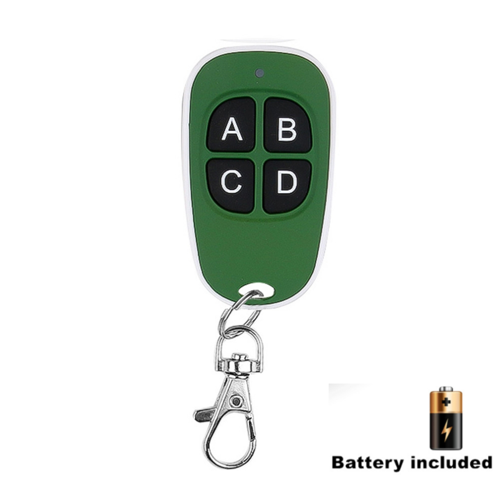 Garage Door 433MHz Remote Control 4 CH Copy Universal Remote Control Cloning Electric Gate Remote Controller Duplicator Keys: black