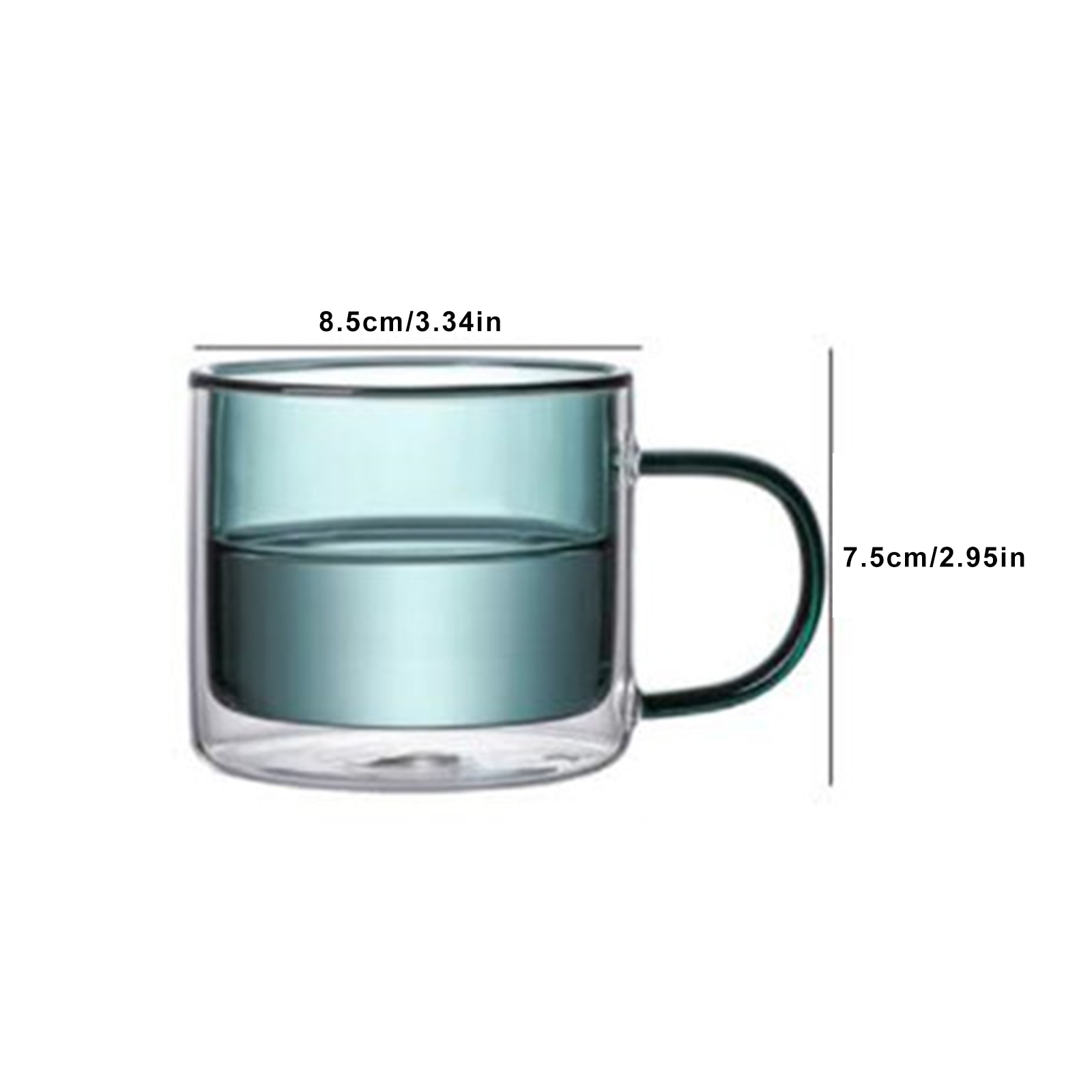250ML tazza di vetro a doppia parete tazze di caffè ad alto borosilicato tè resistente al calore latte succo di limone tazza di acqua Bar bicchieri