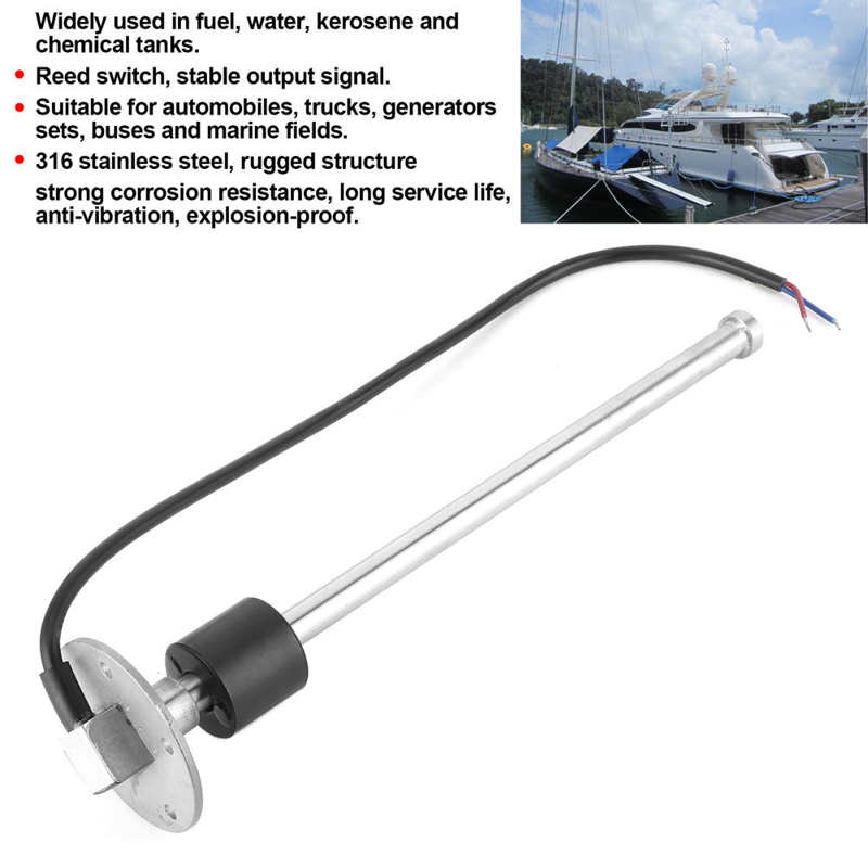Universal Stainless Steel Fuel Sensor Water Fuel Level Sender IP67 Protection for Marine Boat Truck 0-190ohms EU Standard