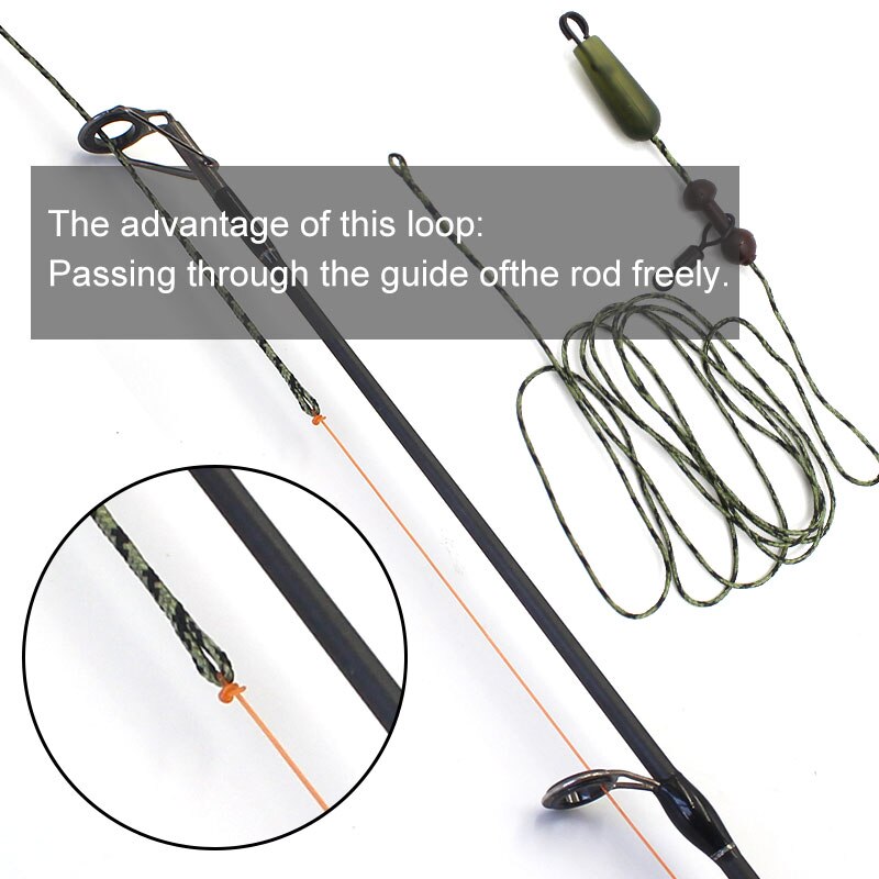 100cm leadcore karpe fiskeline håndlavet klar bundet krog links hår rig gruppe flettet line bly klip karpe fiskegrej kit