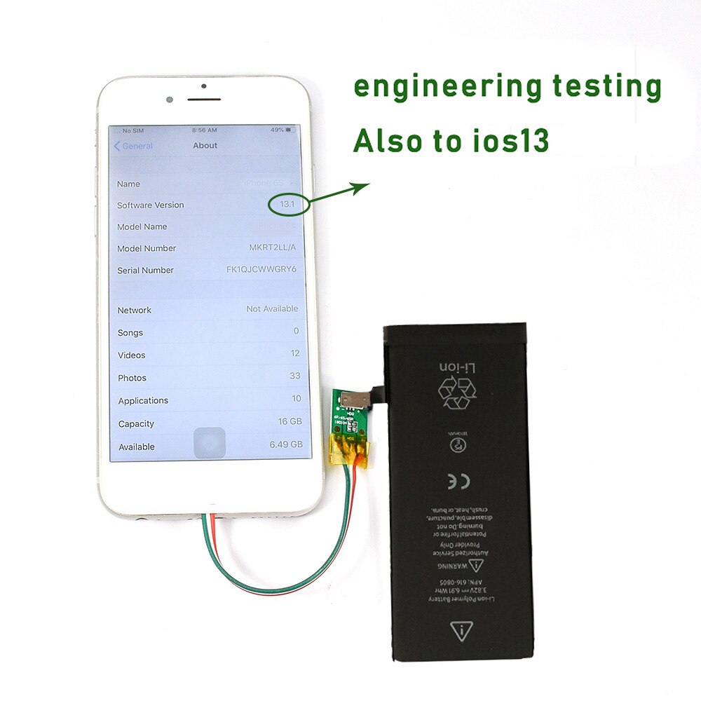 Batería de alta capacidad para teléfono móvil, paquete con sello de ciclo 0, para iPhone 4, 4S, 5, 5S, 5C, SE , 6, 6S, 7, 8, SE2 Plus, X, XR, XS, 11 Pro Max
