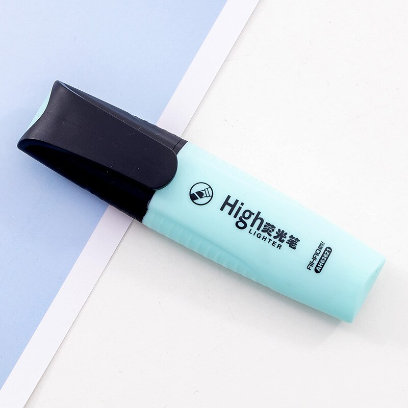 Bitterkoekje Kleur Mini Kleurrijke Snoep Kleur Markeerstiften Promotionele Art Markers Fluorescerende Pen Briefpapier: blue