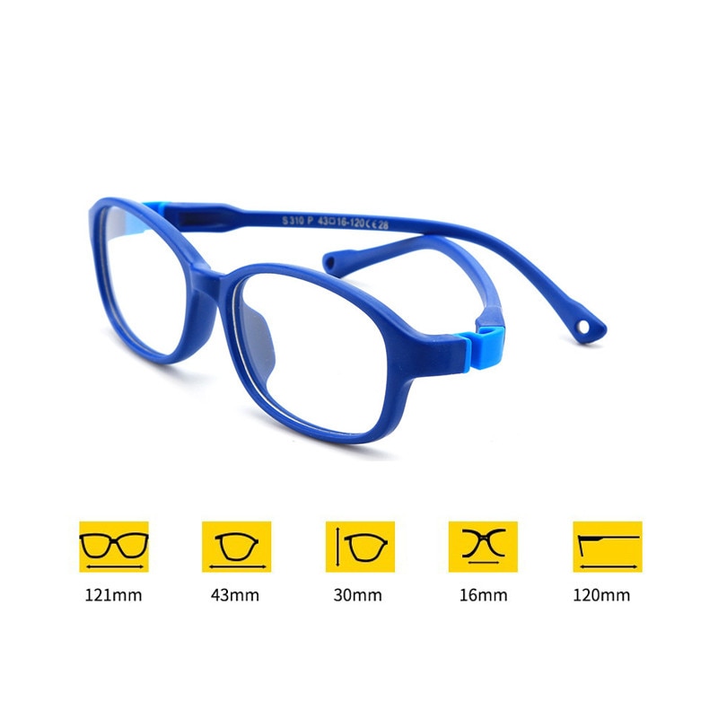 Seemfly, gafas desmontable ultraligeras para niños y niñas, montura redonda de silicona suave, gafas para niños, gafas ópticas de Color sólido