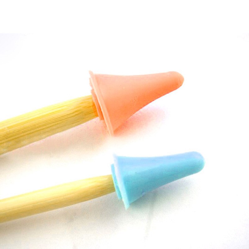 10 kpl satunnaisen väriset kumikartio neulepuikkojen korkin kärjet silikonipistesuojat neulomiseen ompelutarvikkeet 19mm*12mm