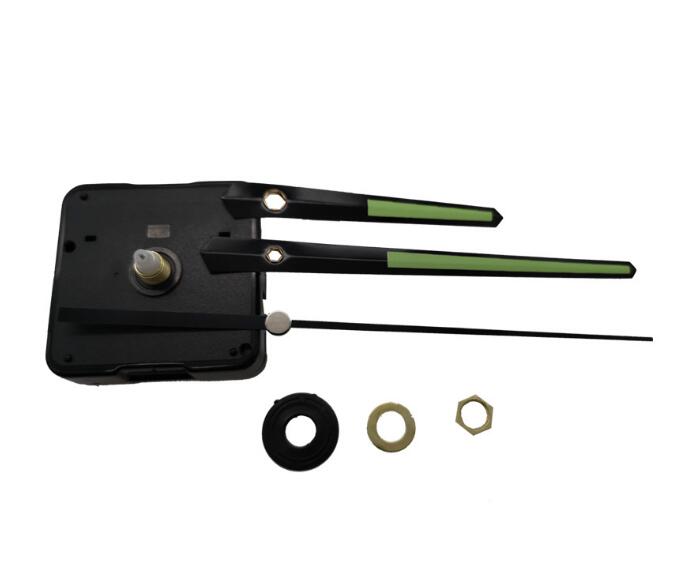 3 anni luminoso fluorescente verde orologio al quarzo meccanismo di movimento orologio da parete al quarzo sostituire le parti di riparazione kit albero 18mm