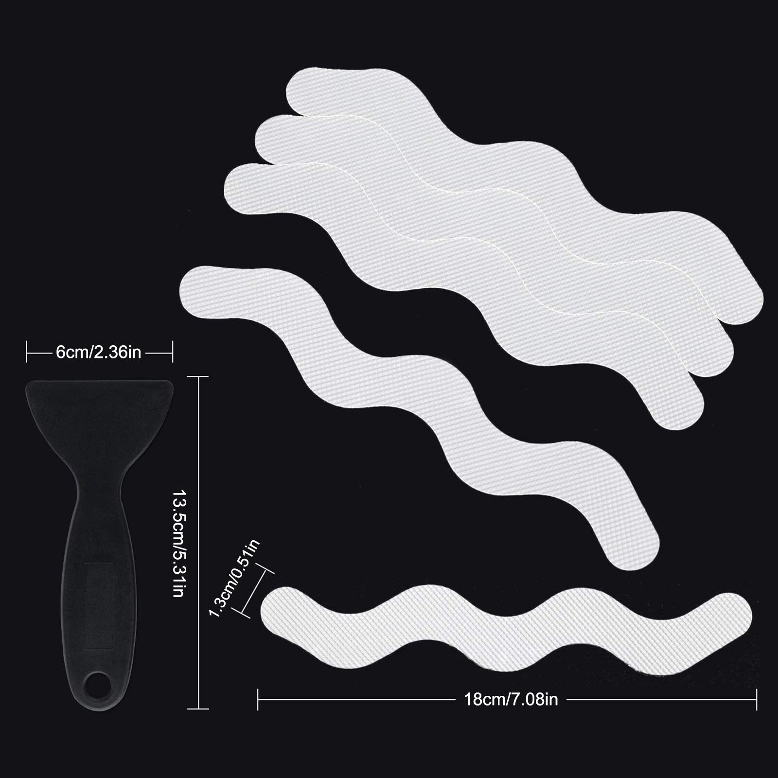 Adhesive Decals Bathtub Strips Safety Anti Slip Adhesive Anti Slip Stickers Black Gray Translucent Pink Blue Non-slip Stickers