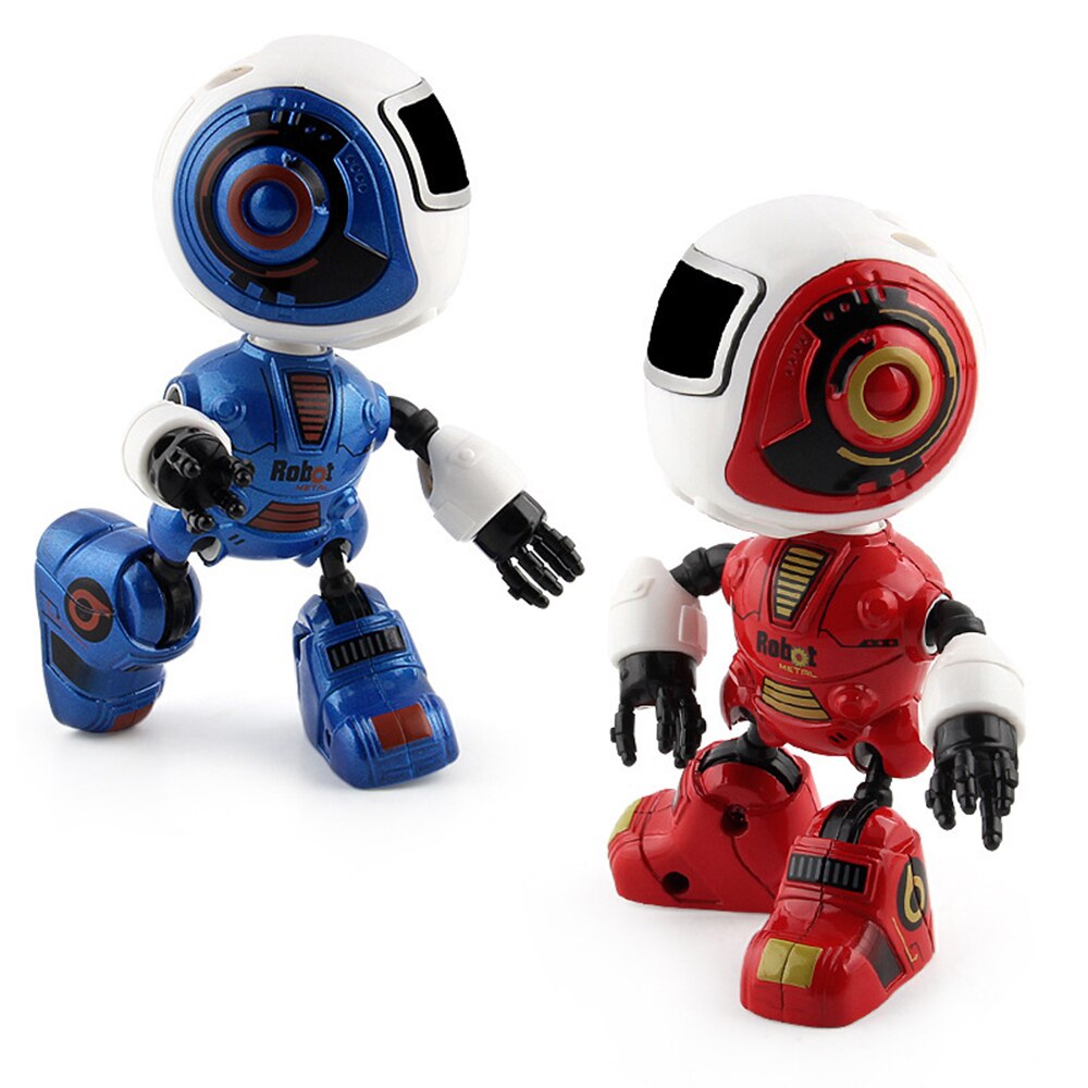 Induction Robot Alloy Body Lighting Effect Head Induction Joint Rotation Multifunctional Smart Robot Toy for Boys Kids Age 3+