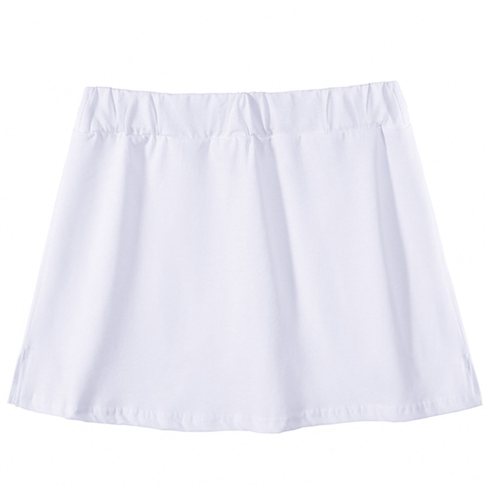 Sommer høj talje sweatshirt base nederdel med kvindelig tennis kort nederdel fire sæsoner all-match mini blød nederdel i forneden #30: Hvid