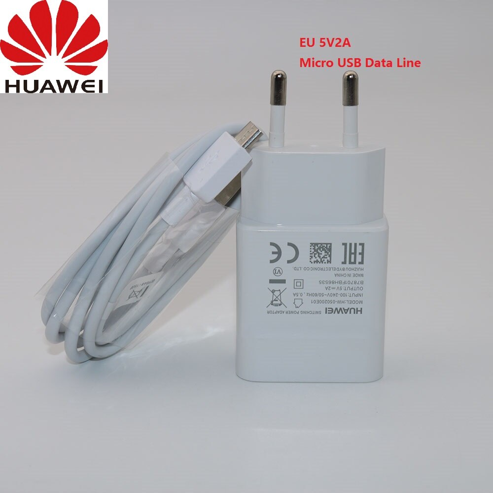 Original EU US Huawei Mate 10 Lite charging 5V2A charger and micro cable for p8 p9 p10 lite mate 10 lite Honor 8x 7x y5 y6 y7 y9