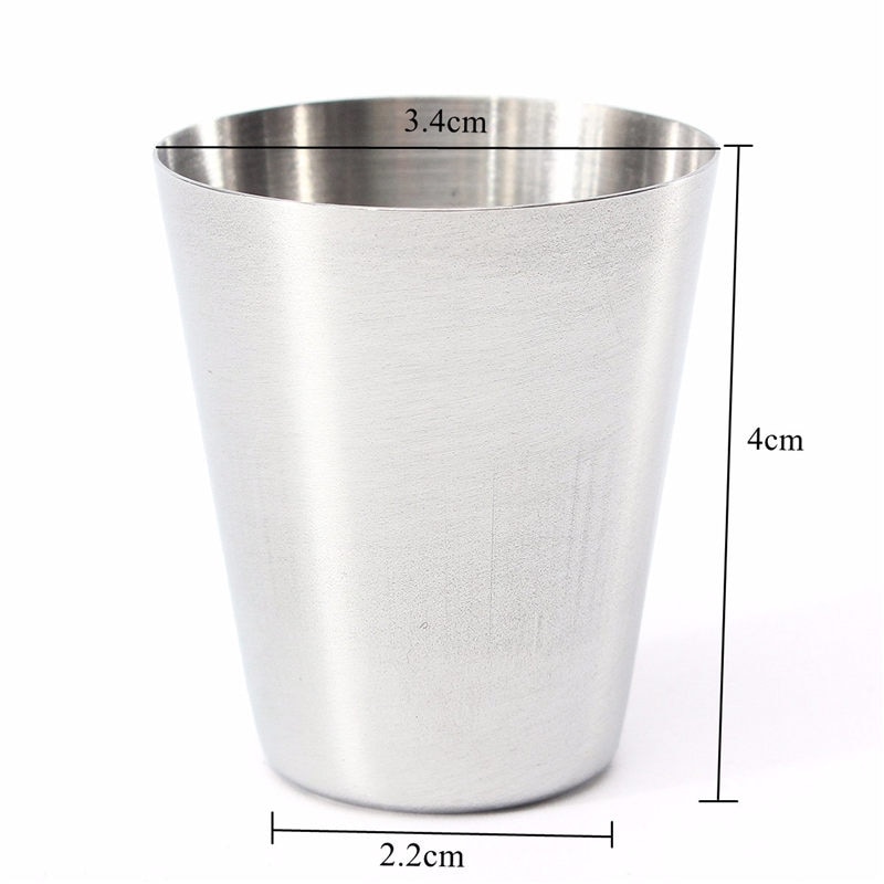 4 pz/impostato 30ml in Acciaio Inox per Esterni Tazza di Corsa per il vino Whisky Tazze per il Campeggio Bere il Tè Bottiglia di Acqua Caffè articoli per la tavola