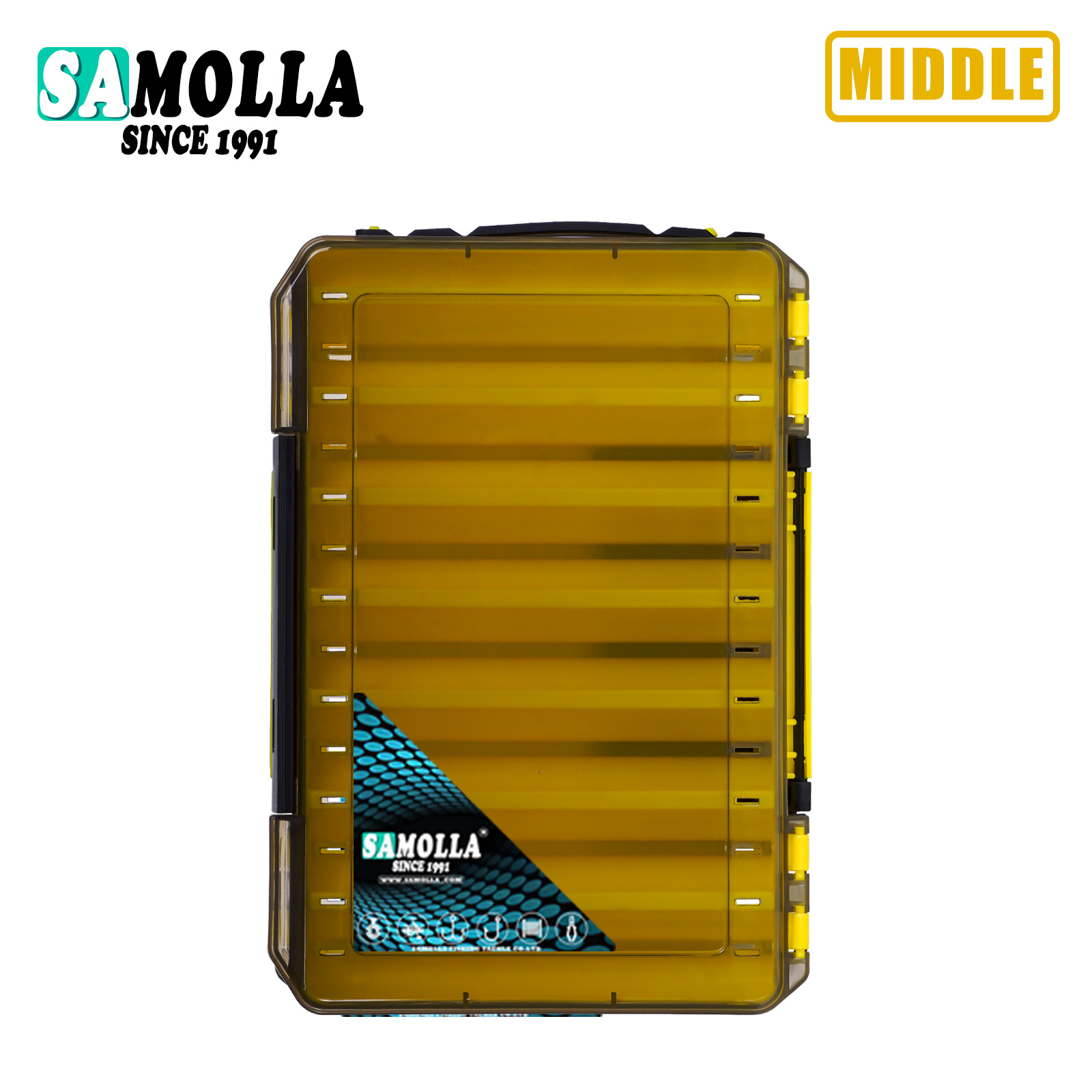 dubbelzijdige kunstaasdoos viscompartimenten plastic accessoires opslag visgerei container case verstelbare organizer: Paars