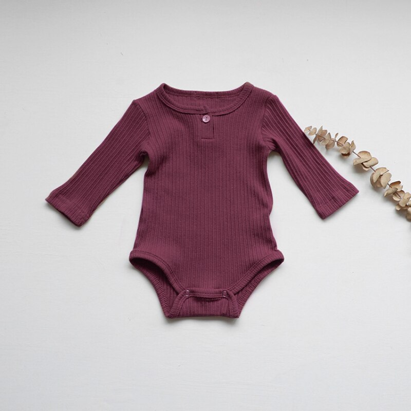 Babykleidung für jungen, neugeborenenkleidung, bodys, kleinkinder-bodys für jungen und mädchen, strampler, oberteile, langarmkleidung, Overall: Kastanienbraun / 6m