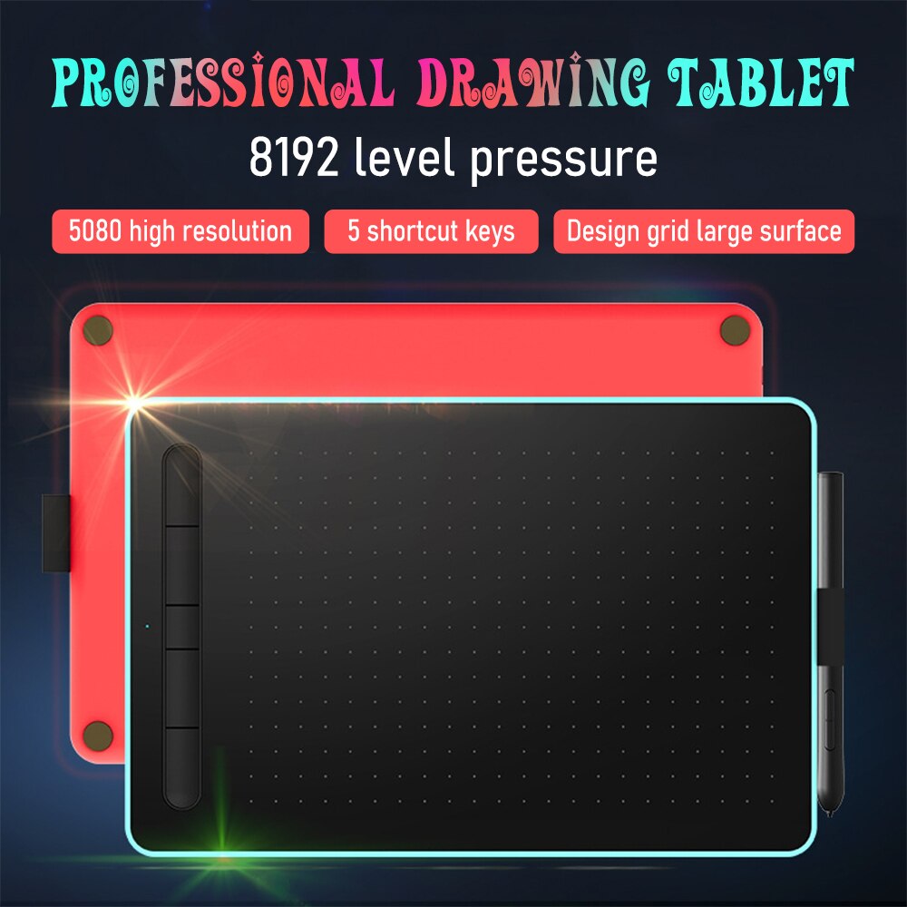 10 inch WP9620 Master Graphic Tablet 8192 Levels Digital Drawing Tablet No need charge Pen Tablet Support Android Phone