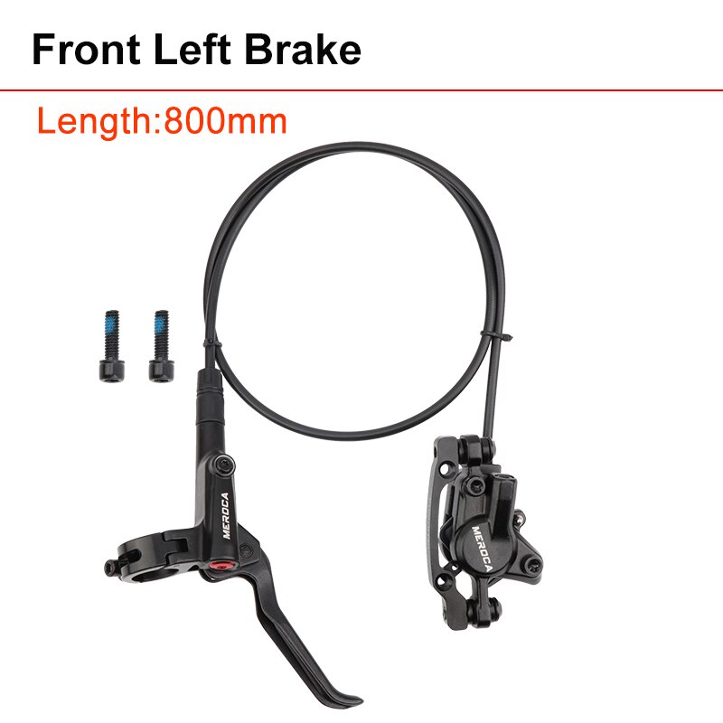 Meroca HD-M800 Aluminium Mtb Hydraulische Rem 160Mm Rotor 6-Pin Disc 800/1400Mm Mountain Fiets olie Rem Fiets Accessoires: Front Left Brake