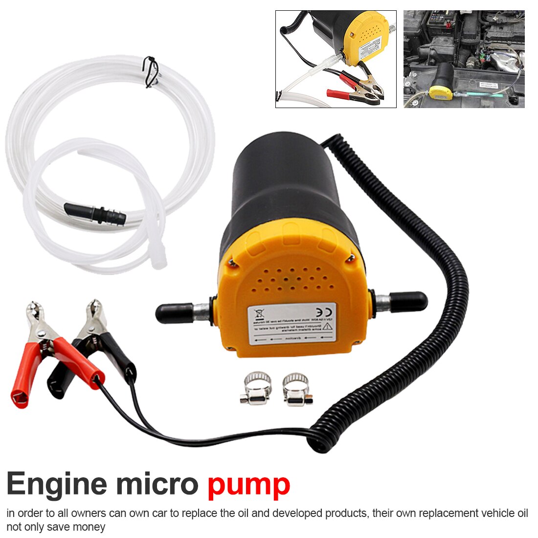 Electric Oil Pump 24V Or 12V Oil/Diesel Fluid Sump Extractor Scavenge Exchange Fuel Transfer Suction Pump Boat Motorbike