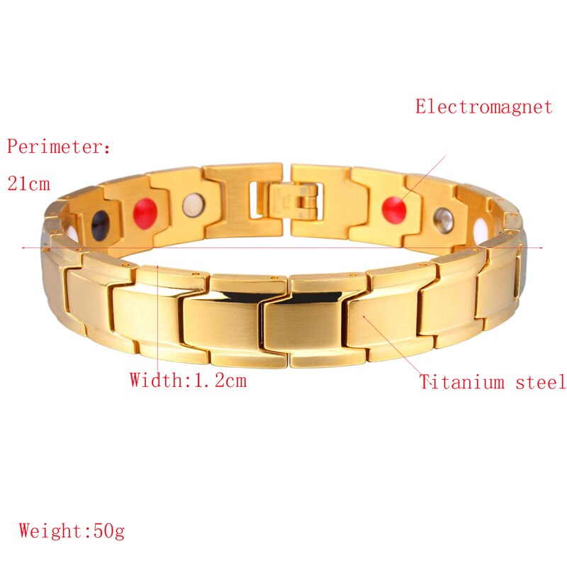 3 em 1 homens pulseira saúde energia bangle artrite torcido magnético saudável requintado pulseira feminina terapia de energia ímãs