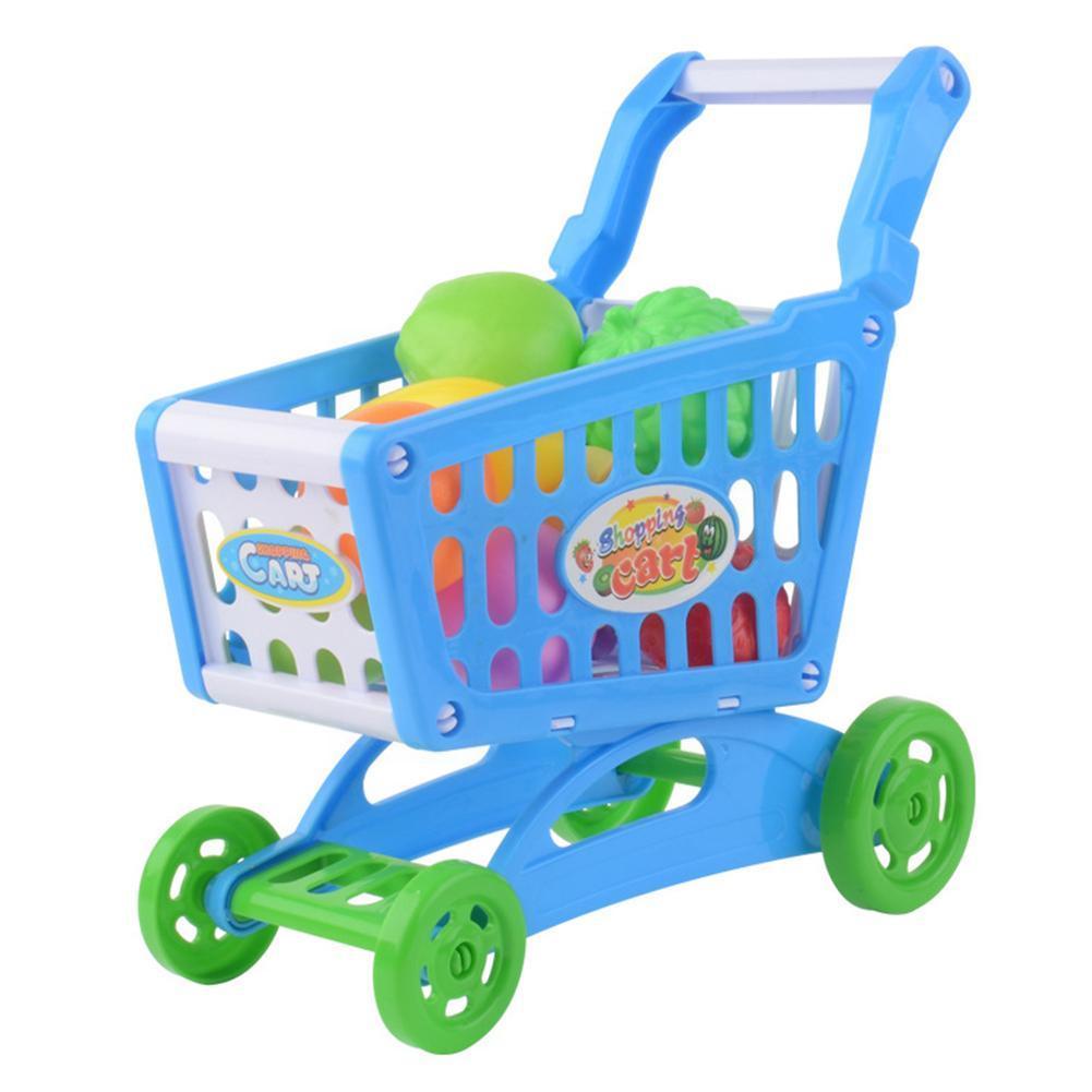 Mini carrito de compras de supermercado de simulación, juguete de plástico, para niños, D2t6