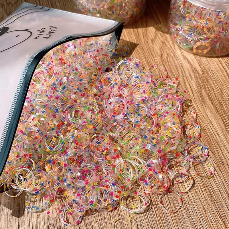 800 Uds. Banda de goma desechable para niñas, lazos para el cabello no daña el cabello, coleteros para niños pequeños, bandas, accesorios para el cabello para niños