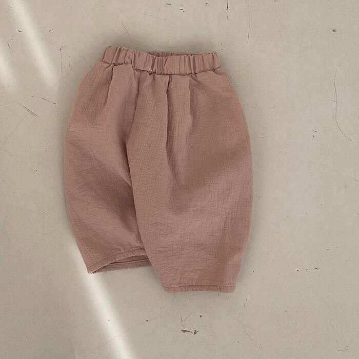 2022 Summer Baby Loose Casual Cropped Pants Comfortable Mosquito Pants Children Trousers Infant Boys Pants Baby Girl Pants