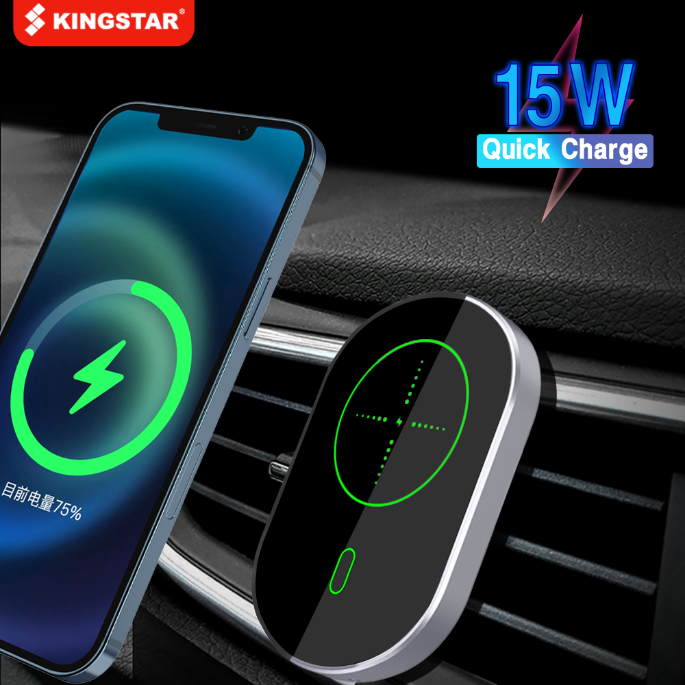 Magnetic wireless car charger t 15w for iphone 11 12 pro mini fast charging for huawei xiaomi oneplus samsung car fast charger