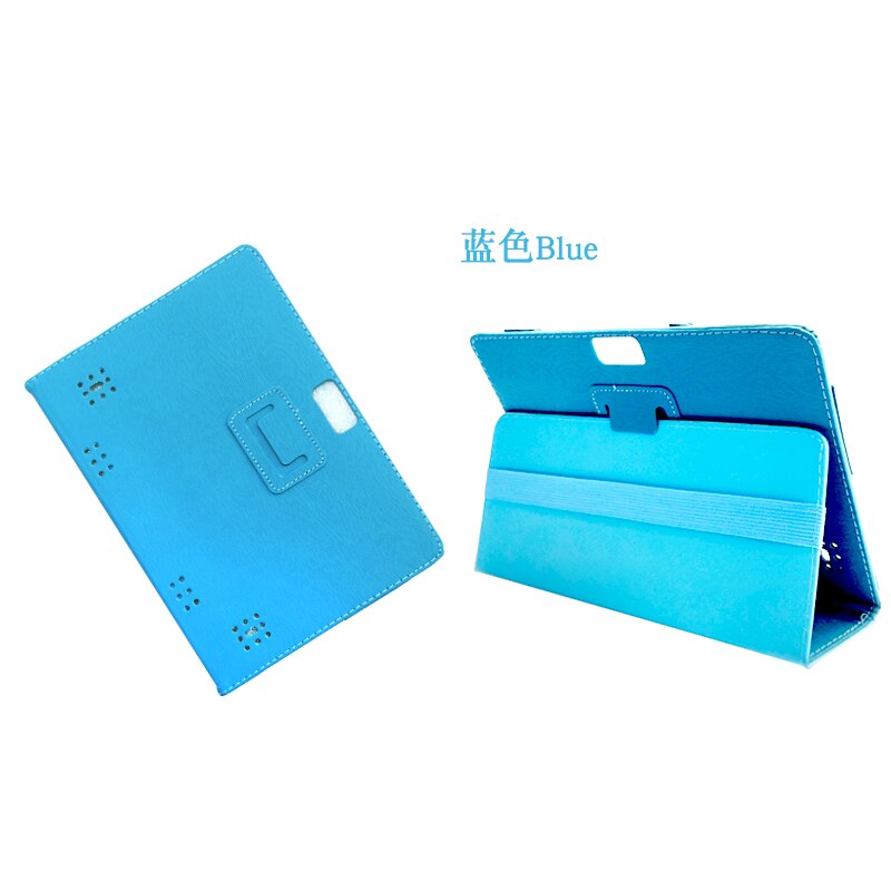 Étui en cuir PU pour TurboPad 1015 3G, housse de support Folio pour tablette 10.1 pouces + stylet gratuit: blue