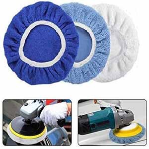 Auto Polieren wachsen Hülse Polierer Pad Motorhaube Mikrofaser Pad Weiche Pack von 5 (Dunkelblau, 5 "-6")