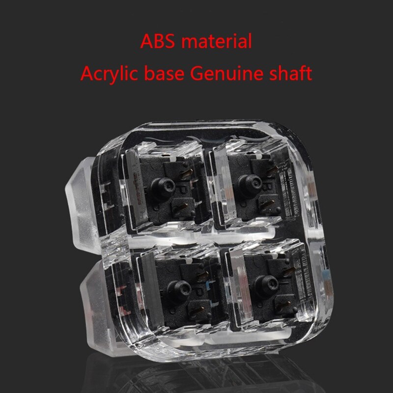 4 Key Testing Tool Gateron MX Switches Keyboard Tester Kit Clear Keycaps Sampler PCB Mechanical Keyboard