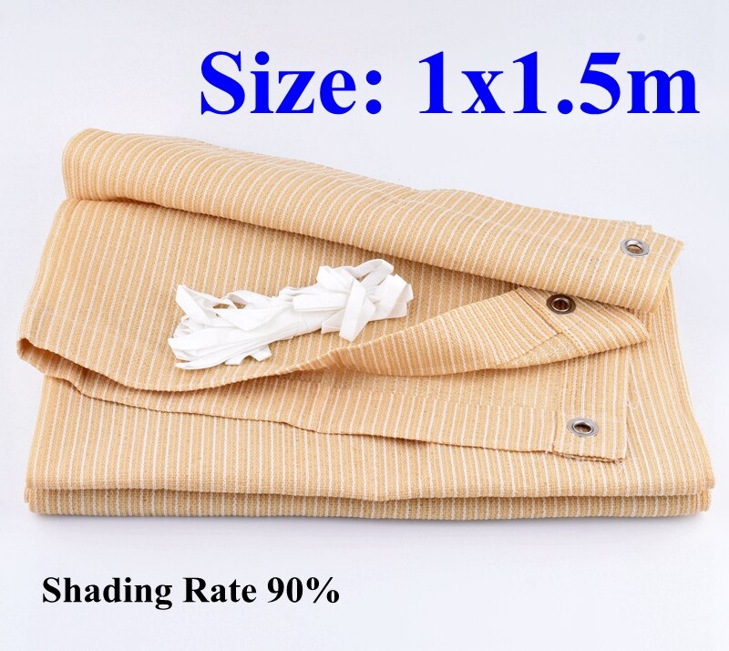 SgooHan 1x1.5m anty-uv HDPE siatka zacieniająca markiza zewnętrzna schronienie siatka zacieniająca sukulenta pokrywa żagiel przeciwsłoneczny balkon siatka asekuracyjna: 1x1.5m Beige