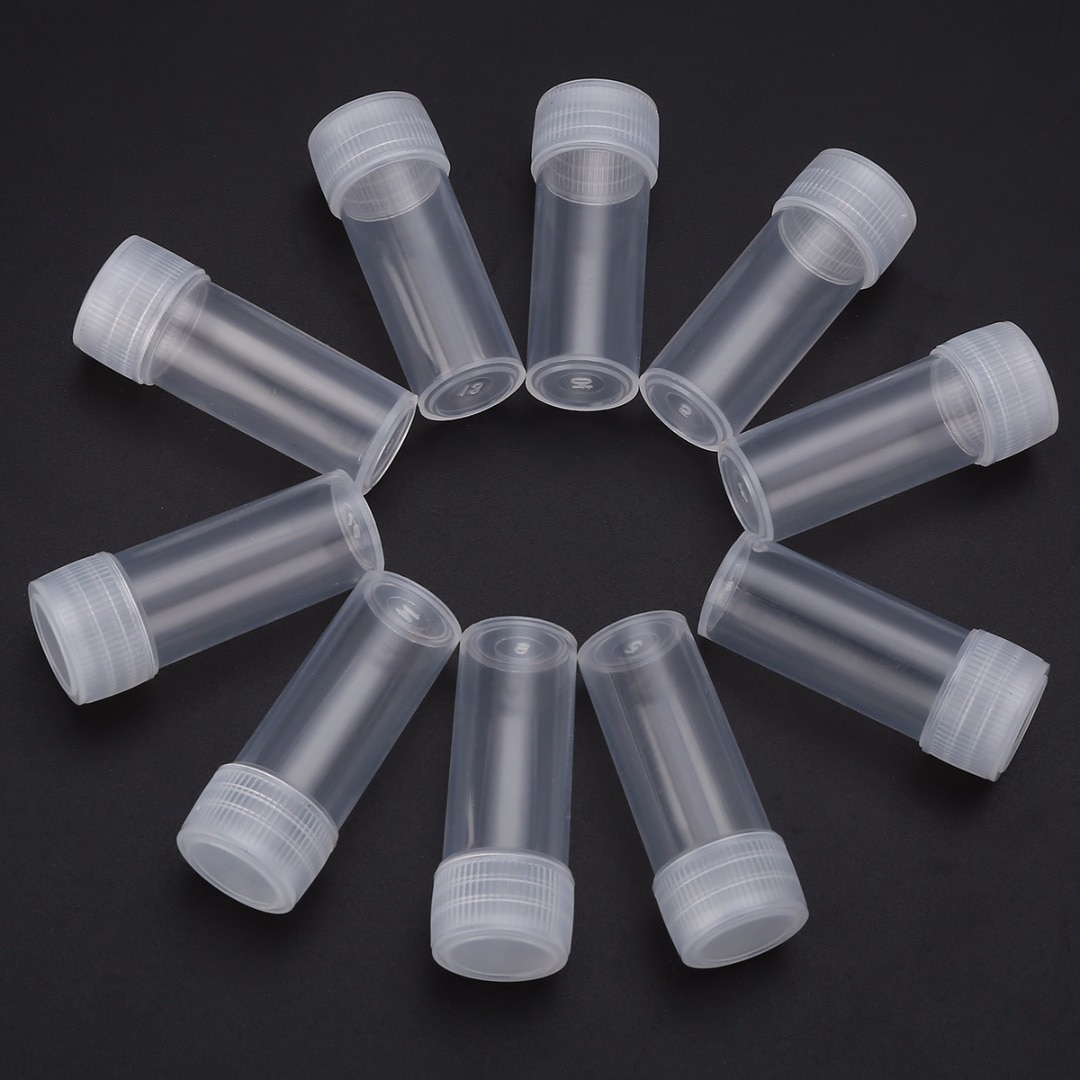 Transparent Small Empty Plastic Bottle 5ml Empty Tube Plastic Clear Sample Bottle Container Durable Storage 5/20/50pcs