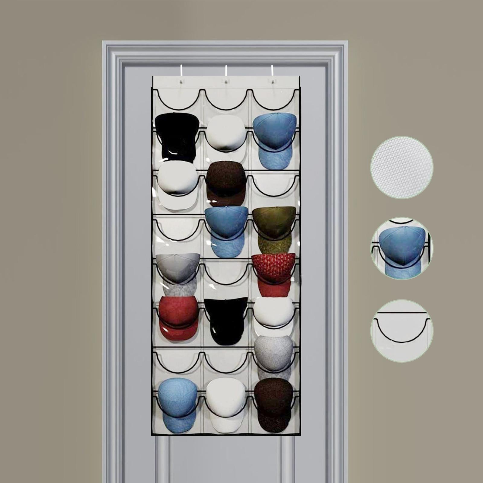 Baseball caps stativ skjerf bag kroker 24 klar dør skap henger holder rund oppbevaring hylle hjemme organisator oppbevaring hatteholder